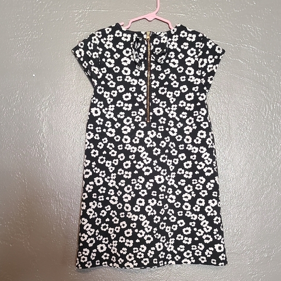 Gymboree Girls Size 8 Floral Black & White Dress EUC Cute Bow On Back Top Zipper - Picture 2 of 9